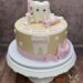 Anlasstorte - Herausgeputzter Zahn mit Bürste und Zahnpaste, steht ganz stolz oben auf der Torte neben dem Doktortitel.