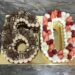 Geburtstagstorte Erwachsene - 60er scholkoladig und fruchtig ist dieser Number Cake, verziert mit Erdbeeren, Himbeeren und verschiedenen Süßigkeiten.
