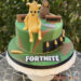 Geburtstagstorte Mädchen - Alles Banane heißt auch bei dem Spiel Fortnite das sich das Geburtstagskind gewünscht hat im Schali-Skin.