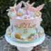 Geburtstagstorte Mädchen - Bunte Flossen und Muscheln verstecken sich hier auf dieser wunderschönen bunten Torte.