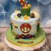 Geburtstagstorte Buben - Großer Super Mario ist ganz vorne auf der Torte abgebildet, mit dabei sind viele Münzen.
