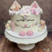 Geburtstagstorte Mädchen - Süßer Katzenkopf hier wurde die Torte mit einem Katzengesicht und Ohren verziert.