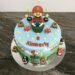 Geburtstagstorte - Super Marios nächster Level, Mario schlüpft durch die Röhre auf die nächste Ebene wo schon viel auf ihn wartet.