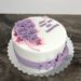Geburtstagstorte Erwachsene - Violette Blumen mit schöner Schleife