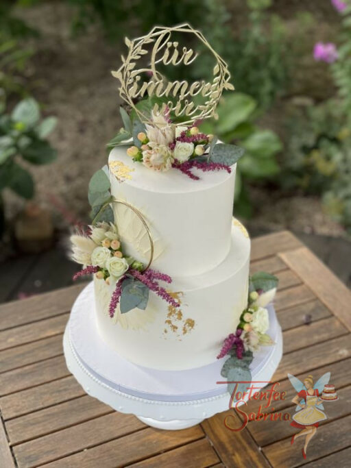 Hochzeitstorte - Goldener Ring - Tortenfee Sabrina